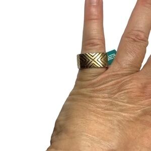 NWOT Effy sterling silver gold band ring